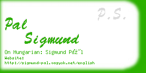 pal sigmund business card